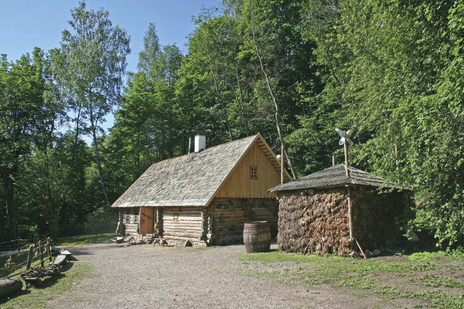 The Dvaro pirtis at the Open Air Museum of Lithuania in Rumšiškės, represents a seventeenth-century wealthy landowner’s pirtis with two sections, one designed to be full of steam and the other more airy, designed for repose.