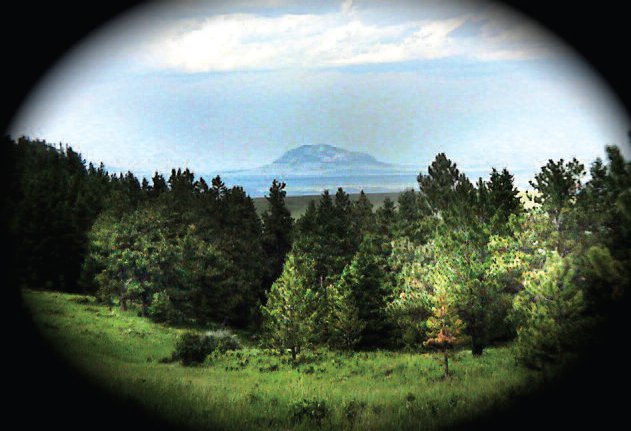 Black Butte as viewed from behind the Lankutis house. The Lewis and Clark expedition traveled on the other side of Black Butte on their way west.