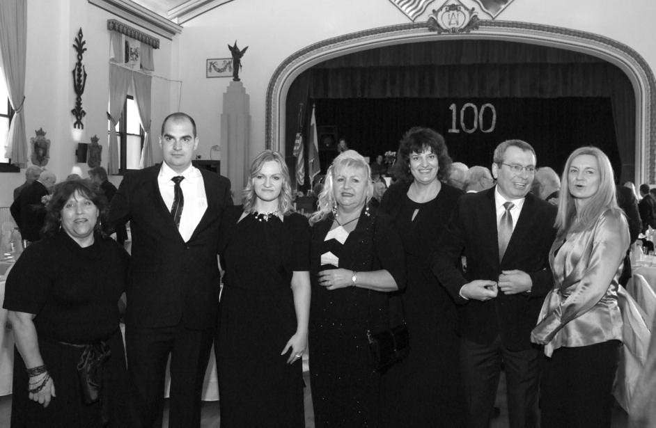 Members of the Baltimore Lithuanian Hall 100 Anniversary Program Committee. From left: Donna DeRemigis, Giedrius Melingis, Daiva Melingytė – LHA Manager, Antionette Marytė Ludwig – LHA President, Nomeda Šilgalis – LHA Treasurer, Gintaras Bujanauskas – Lithuanian American Community, Baltimore Chapter, President, and Egle Baublytė – LHA Vice President.