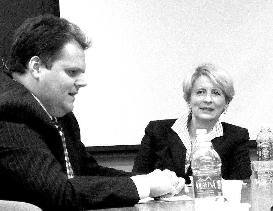 Consul General of Lithuania Marijus Gudynas joined Ambassador Deborah A. McCarthy at a community forum at the University of Illinois at Chicago in September. Photos: Vida Kuprys