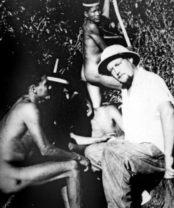 Dr. Bendoraitis with Croeo indians. Rondonia, Brazil, 1965.